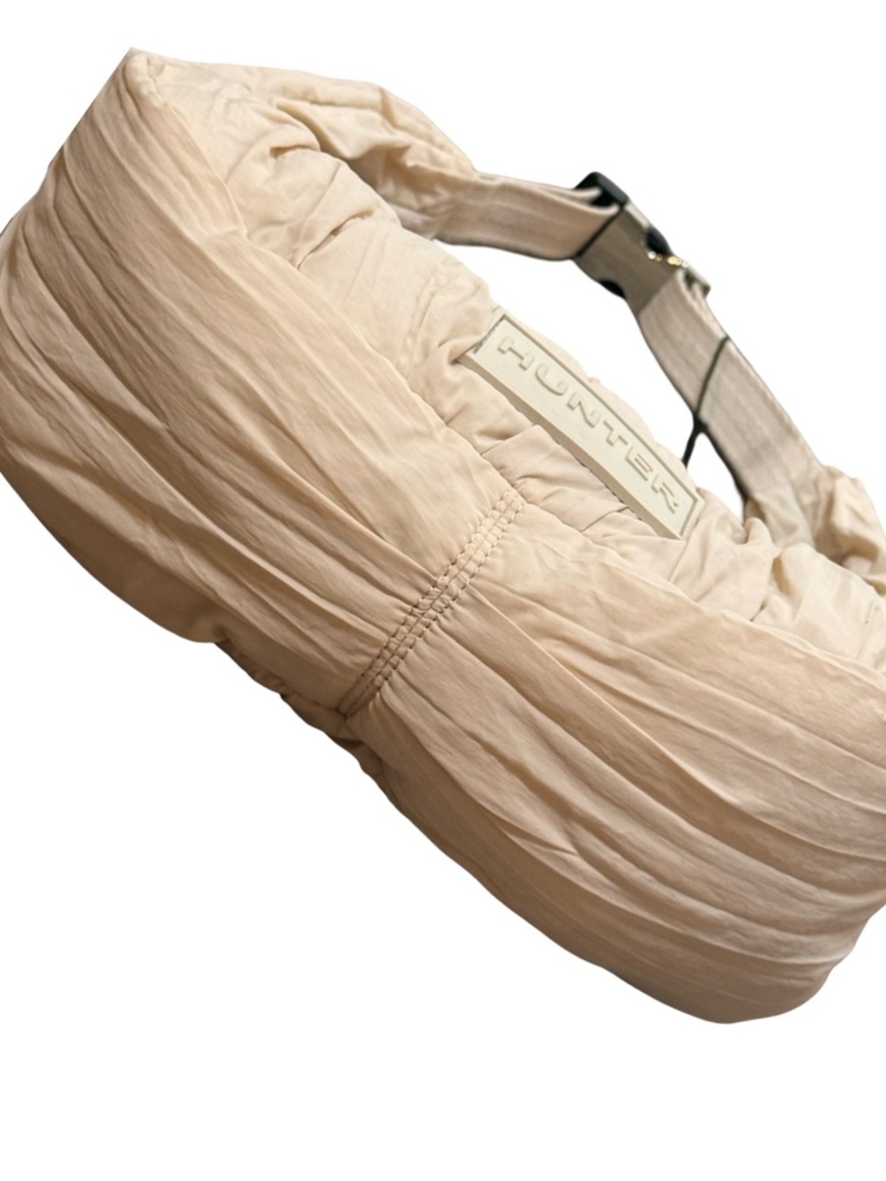 Hunter Crescent Bag Oyster Ruched Puffer Shoulder Bag Adjustable Strap NWT - Picture 4 of 8